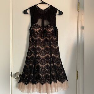 Betsy & Adam Black Lace Dress